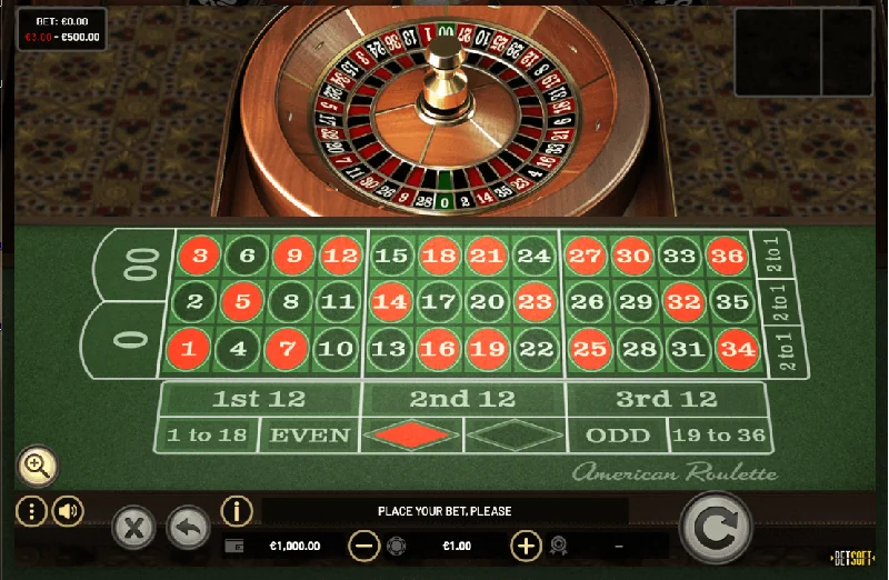 Captura de ecrã de American Roulette