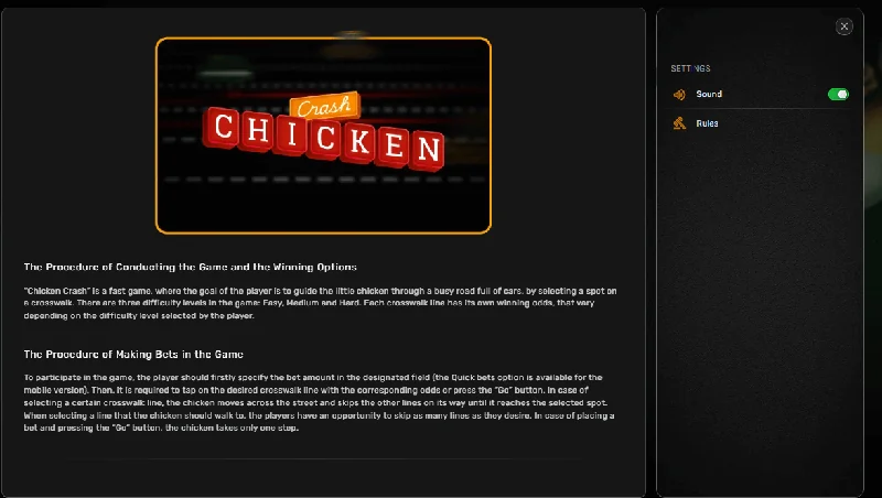 Captura de ecrã de Chicken Crash