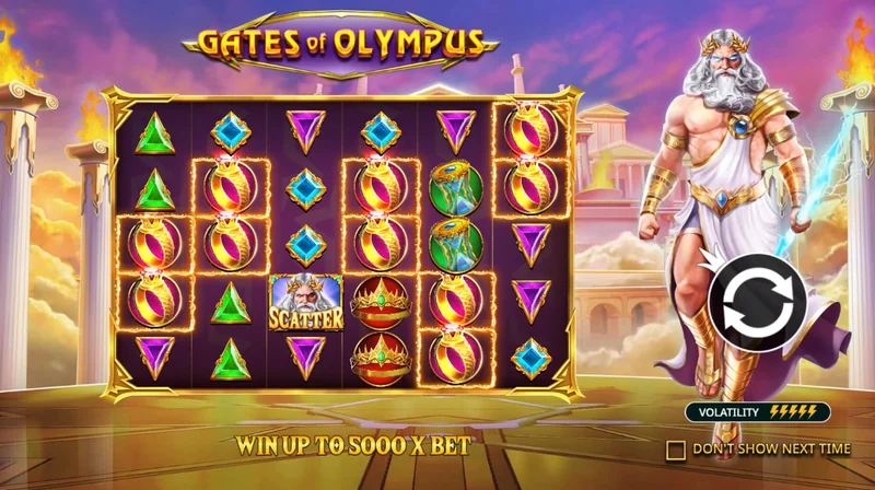 Captura de ecrã de Gates of Olympus