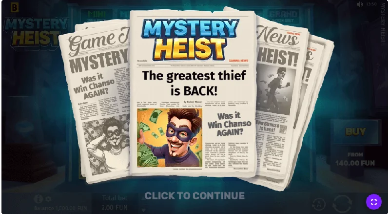 Captura de Ecrã de Mystery Heist