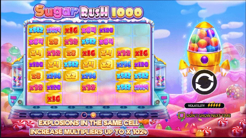 Captura de ecrã de Sugar Rush 1000