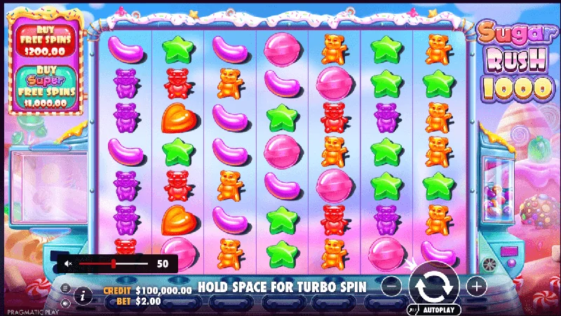 Captura de ecrã de Sugar Rush 1000