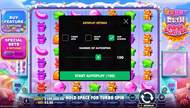 Captura de Ecrã de Sugar Rush Super Scatter