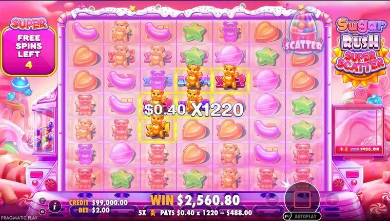Captura de Ecrã de Sugar Rush Super Scatter