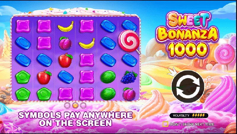 Captura de Ecrã de Sweet Bonanza 1000