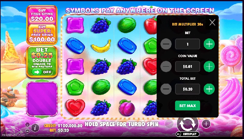 Captura de Ecrã de Sweet Bonanza 1000