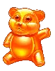 Símbolo de Urso de Goma Laranja do Sugar Rush 1000