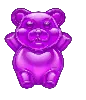 Símbolo de Ursinho de Goma Roxo Sugar Rush 1000